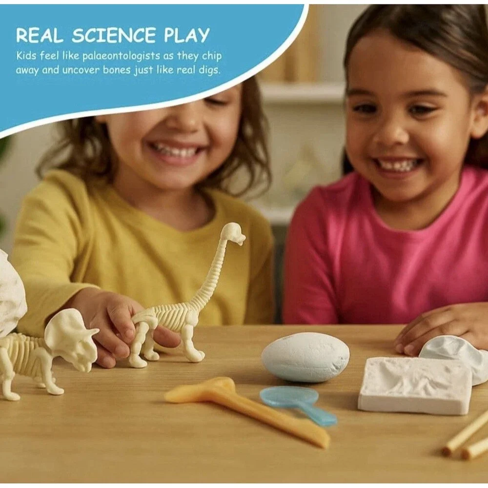 Ydi You Do It Dino Dig Kit w/ 3 Dig Blocks & Fossil Excavation Tools